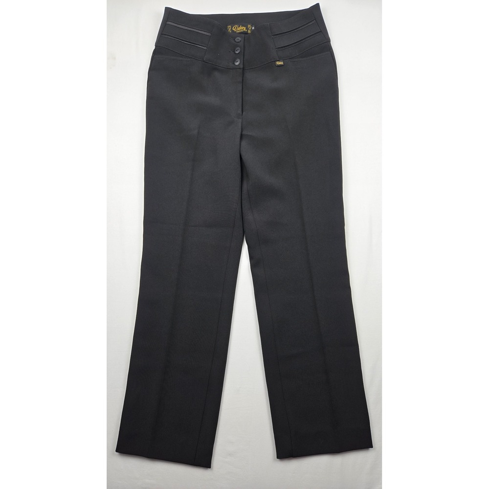Valery Fashion Black High Waisted Wide Leg Dress Pants Women's Size 14